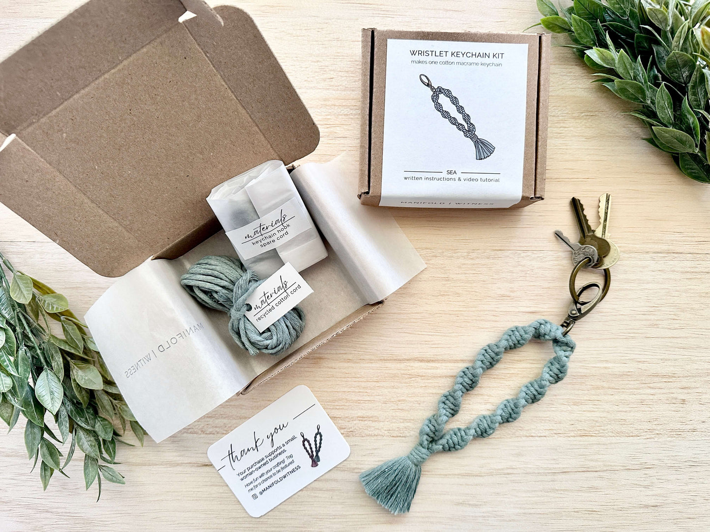 DIY Macrame Kit | Wristlet Keychain | Helix