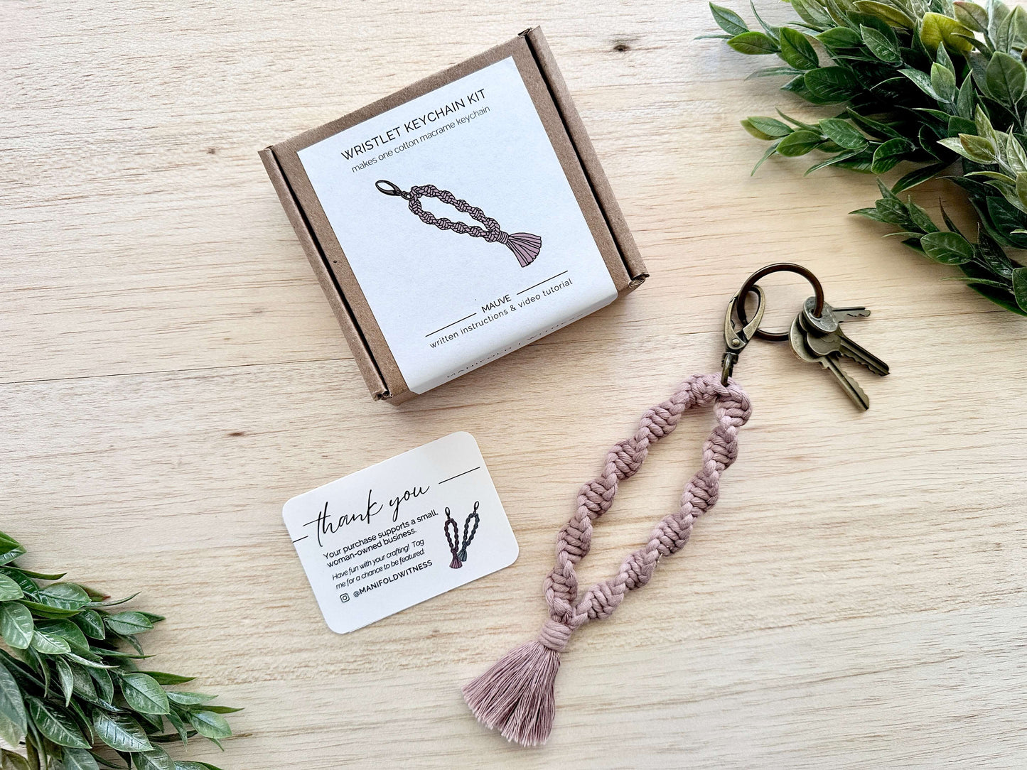 DIY Macrame Kit | Wristlet Keychain | Helix