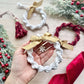 Macrame Christmas Ornament | Mini Wreath with Charm