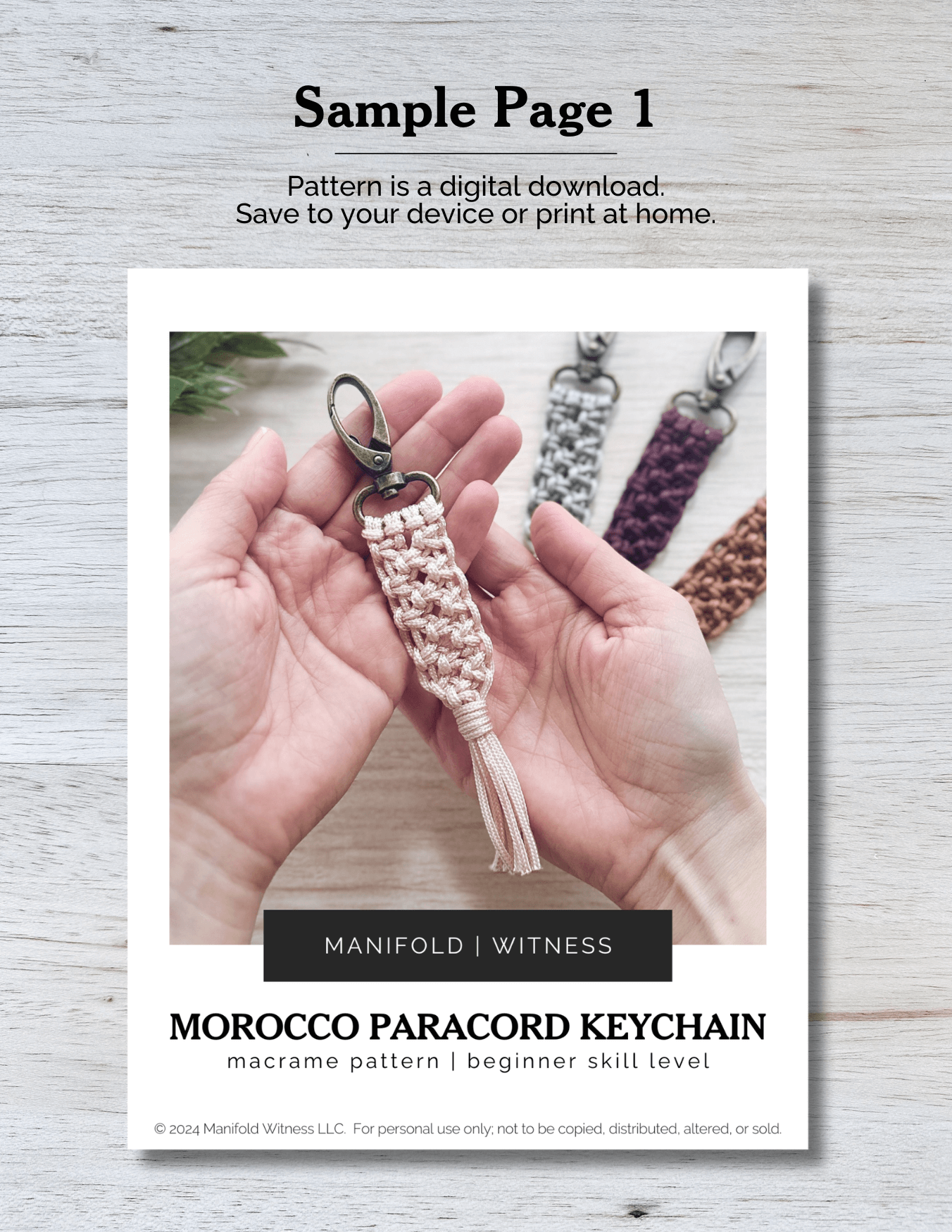 Paracord Macrame Keychain Pattern | Beginner | Morocco