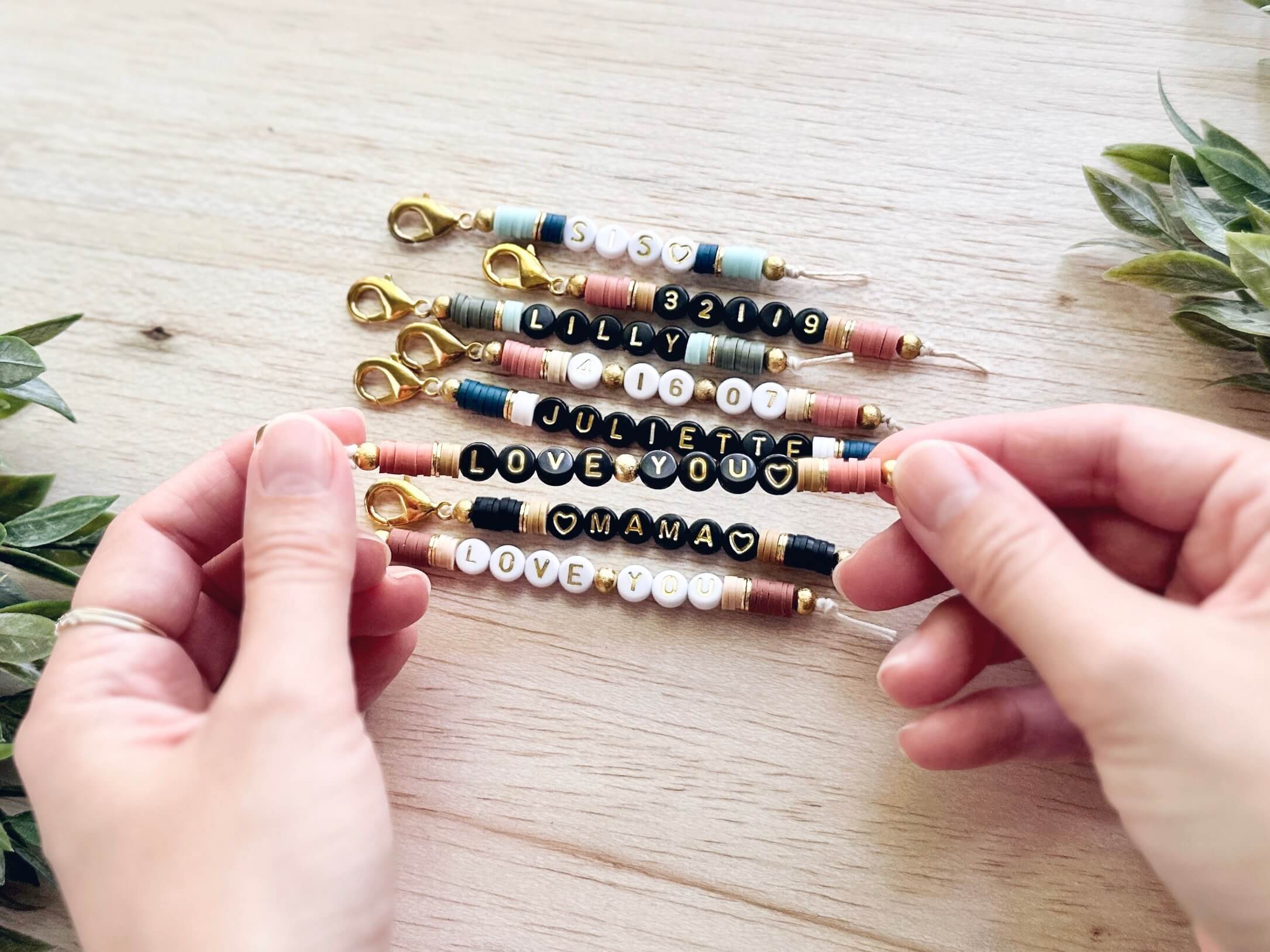 Diy hot sale beads keychain