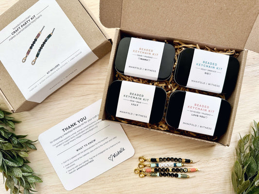 Party Kit | Letter Bead Keychains