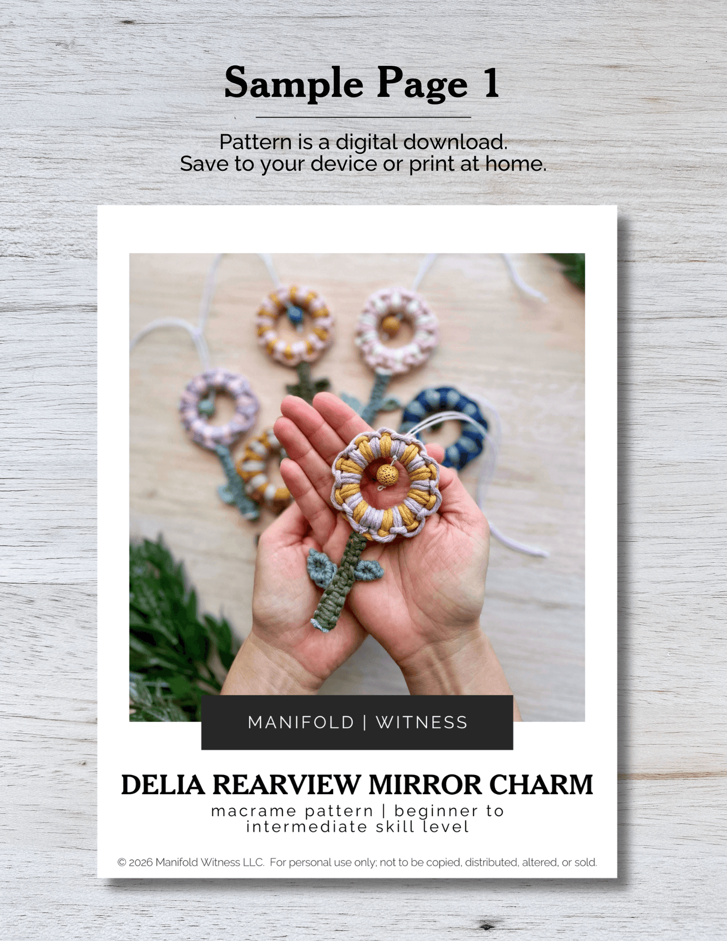 Rearview Mirror Charm Pattern | Beginner to Intermediate | Delia