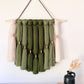 Fiber Art Wall Hanging in Forest Green Ombre