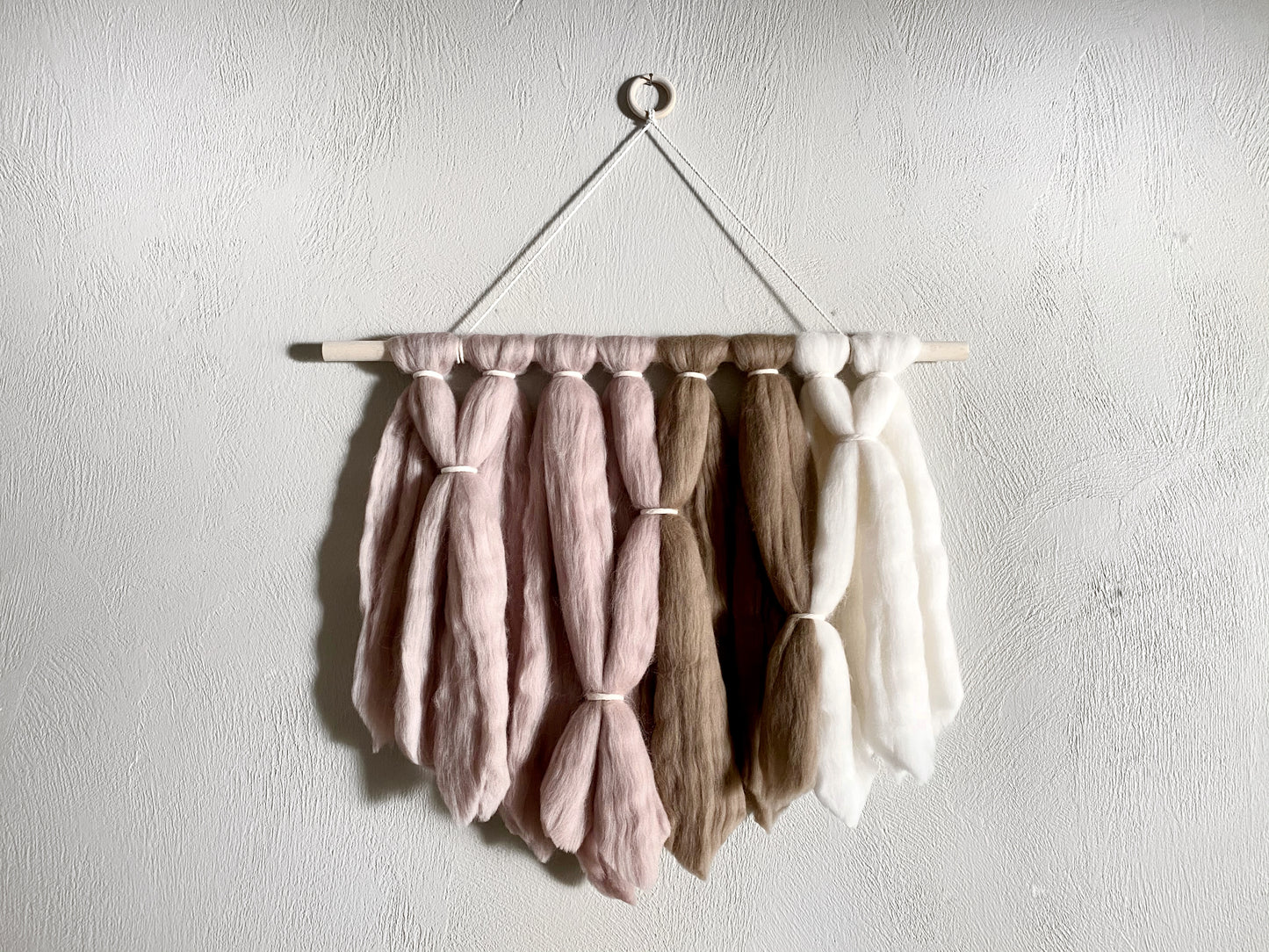 Fiber Art Wall Hanging in Mink & Taupe