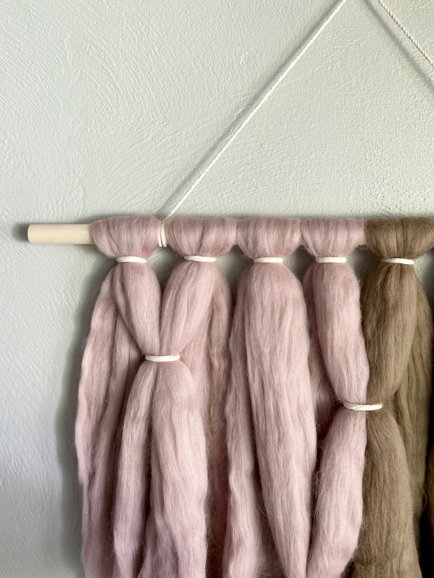 Fiber Art Wall Hanging in Mink & Taupe